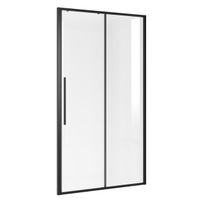 Дверь в нишу Niagara Nova NG-84-13AB (130х195) черный матовый,стекло прозрачное,дверь раздвижная,1 место — фото 2, Раздвижные душевые двери