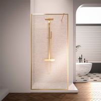 Душевая перегородка Veconi Korato KR-81GL, 1100x2000, брашированное золото, ламинированное золото KR81GL-110-10-C8 — фото 1, Душевые перегородки