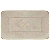 Коврик д/ванной комнаты 70х140 см., вышивка логотип MIGLIORE, кремовый, окантовка золото 30769 — фото 1, Коврики для ванной комнаты