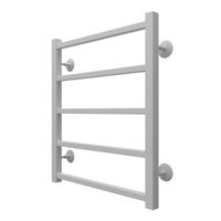 Полотенцесушитель водяной AZARIO ANCONA 500/600 квадрат, 5 секций, нижнее/диагональное подключение, 1/2", белый арт-AZ83876W — фото 1, Водяные полотенцесушители