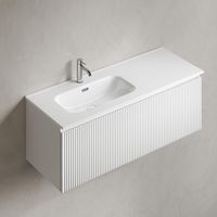 Тумба подвесная SANCOS Snob R 1.0 1195х445х406, c одним ящиком оснащенным доводчиками, Bianco , арт. арт-SNR1.0120LW — фото 3, Тумбы под раковину