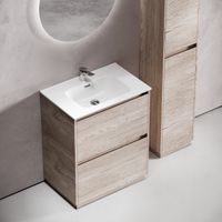 Тумба под раковину SANCOS Libra Floor напольная, 690х450х840, c двумя ящиками оснащенными доводчиками, дуб галифакс натуральный, арт. арт-LB70FEG — фото 4, Тумбы под раковину