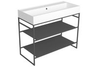 Металлическая структура SIMAS AGILE напольная цвет черный матовый AGSA91 — фото 1, Консоли для раковины