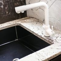MILANO Смеситель д/кухни совмещенный с краном для питьевой воды, белый камень арт-32662 — фото 9, Смесители для кухни