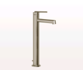 Смеситель для раковины, Gessi, Ingranaggio, тип открывания воды-однорычажный, тип регулирования воды-керамический картридж, монтаж-на раковину/столешницу, отверстия для монтажа-1, высота, мм-326, вынос излива, мм-128, тип излива-неподвижный, донный клапан-есть, тип подводки-гибкая, стандарт подвода воды-3/8", цвет-Finox Brushed Nickel арт-63503.149 — фото 1, Смесители для раковины