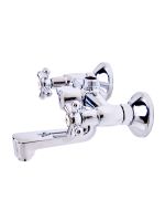 OneLife смеситель для ванны двухвентильный полимерный c душевым набором, хром арт-P03-231cr — фото 4, Смеситель для ванны