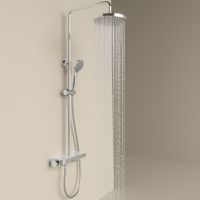 Товар: Душевая стойка Sancos Teo c термостатом, встроенным изливом, полкой и с регулировкой по высоте штанги, цвет хром, арт. SC11002CH - фото 9 Душевая стойка Sancos Teo c термостатом, встроенным изливом, полкой и с регулировкой по высоте штанги, цвет хром, арт. SC11002CH — фото 9, Душевые стойки