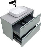 Тумба под раковину Allen Brau Fantasy 100 папирус матовый арт-1.11003.PWM — фото 7, Тумбы под раковину