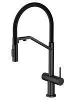 Agger Elegant смеситель для кухни однорычажный с каналом для питьевой воды и гибким изливом, черный матовый арт-A3241444 — фото 1, Смесители для кухни