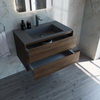 База под раковину Luka 800 подвесная, 2 выкатных ящика soft-close, С.Oak арт-VMC-2L800CO — фото 10, Тумбы под раковину