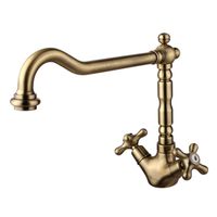 Vintage Смеситель для кухни, пов.излив 252мм, р/ДВ, бронза, LM, арт-LM2805B — фото 2, Смесители для кухни