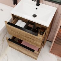 Тумба под раковину подвесная La Fenice Tesoro , табак арт-FNC-01-TES-DGT-60-2 — фото 4, Тумбы под раковину