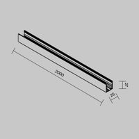 Товар: Профиль Outdoor O-TR002OH-P-B2M - фото 2 Профиль Outdoor O-TR002OH-P-B2M — фото 2, Комплектующие для освещения