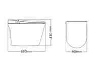 Унитаз ERSILIA Smart напольный с дистанционным управлением Ceruttispa CT10616 (680x400x470) — фото 7, Напольные унитазы