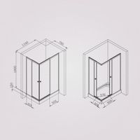 Товар: W94G-403-120280-MT1K X-joy душевое огражд прямоугольн.,раздвиж.двери 120x80 хром мат.,стекло прозр - фото 5 W94G-403-120280-MT1K X-joy душевое огражд прямоугольн.,раздвиж.двери 120x80 хром мат.,стекло прозр — фото 5, Душевые кабины и ограждения