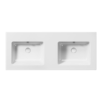 раковина подвесная/встраиваемая PURA двойная 120x50 белый арт-8845111 — фото 1, Раковины подвесные