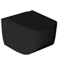 Унитаз HATRIA NEXT A0Y1F102 подвесной безободковый цвет черный матовый — фото 1, Подвесные унитазы