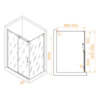 Душевой уголок RGW TO-44-1 (TO-14 + Z-060-2) 1300x900 020744139-11 — фото 1, Прямоугольные душевые уголки