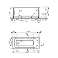 Veedi Ванна акриловая Mira 170х75 с каркасом SET13217075 — фото 1, Акриловые ванны