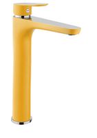 Смеситель для раковины Fiore KEVON CHIC , хром/желтый арт-81YX8119 — фото 1, Смесители для раковины