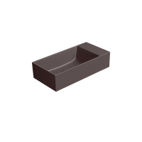 раковина накладная KUBE X 50x25 без перелива коричневый матовый арт-9486016 — фото 2, Раковины накладные