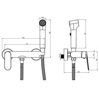Гигиенический душ Azario Alanti со смесителем, керамический картридж, однорычажный, шланг 150 см, хром арт-AZ-K2532 — фото 4, Гигиенические души