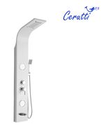 Панель TWIN W душевая из нержавеющей стали с форсунками Ceruttispa CT9985, цвет белый — фото 2, Душевые панели