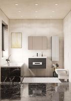 Шкаф-колонна АР-ДЕКО 30, подвесная, серый кобальт 1A280503DD8D0 — фото 4, Шкафы для ванной