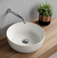 Раковина Scarabeo GLAM накладная без перелива без отверстий цвет белый матовый арт-1807 41 — фото 2, Раковины накладные