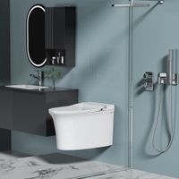 Унитаз ABBER Bequem подвесной белый с импульсным смывом арт-AC1124P — фото 2, Подвесные унитазы