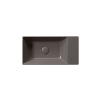 раковина накладная KUBE X 50x25 без перелива коричневый матовый арт-9486016 — фото 1, Раковины накладные