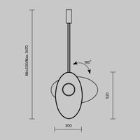Подвесной светильник Maytoni MOD396PL-L10BL3K — фото 2, Подвесные светильники