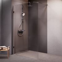 W94UWI-120-F1-MTE X-Joy Душевая перегородка 120x195, стекло прозр. 8 мм + покрытие, фурнитура мат хр — фото 4, Душевые перегородки