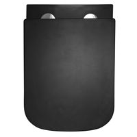 Унитаз подвесной Azario Teramo 490х345х355 безободковый, слив скрытое торнадо, быстросъемное сиденье микролифт, черный матовый арт-AZ-0052-UQ3MB — фото 8, Подвесные унитазы