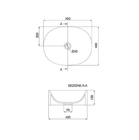 Раковина Scarabeo SKINNY накладная без перелива без отверстий цвет белый арт-5408 — фото 8, Раковины накладные