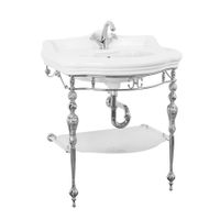 Товар: Комплект консоль BELLA напольная 73 см. ажурная с полкой мат.стекло хром, рак-на IMPERO керам.бел. 30340 - фото 1 Комплект консоль BELLA напольная 73 см. ажурная с полкой мат.стекло хром, рак-на IMPERO керам.бел. 30340 — фото 1, Консоли для раковины