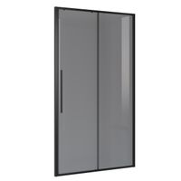 Дверь в нишу Niagara Nova NG-85-14TB (140х195) черный матовый,стекло тонированное,дверь раздвижная,1 место — фото 2, Раздвижные душевые двери