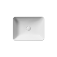 раковина накладная NUBES 50x38 без перелива белый матовый арт-903709 — фото 1, Раковины накладные