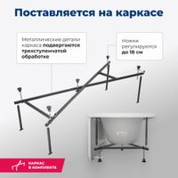 Акриловая ванна Aquanet Lotos 175x80 (с каркасом) арт-00328870 — фото 10, Акриловые ванны