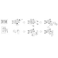 Novara Смеситель для раковины настенный на 2отв., цвет хром арт-AQM6915CR — фото 2, Смесители для раковины