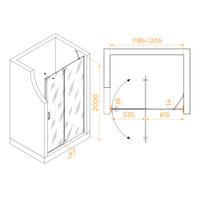 Товар: Душевая дверь RGW HO-014 120x200, профиль хром, стекло прозрачное/8 мм (EasyClean), арт-350601412-11 - фото 4 Душевая дверь RGW HO-014 120x200, профиль хром, стекло прозрачное/8 мм (EasyClean), арт-350601412-11 — фото 4, Распашные душевые двери
