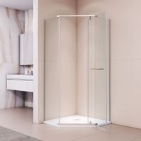 Душевой уголок RGW PA-82 100x100, профиль хром, стекло прозрачное, арт-41088200-11 — фото 3, Душевые уголки трапеция