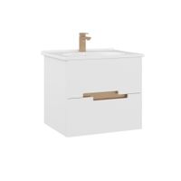 Тумба с раковиной ORKA Lodi 65 подвесная, белый, золото арт-5005880 — фото 11, Тумбы с раковиной