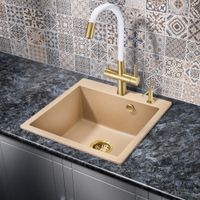 Товар: Смеситель для кухни с фильтром Milacio Ultra 560 брашированное золото белый шланг арт-MCU.560.GDW - фото 5 Смеситель для кухни с фильтром Milacio Ultra 560 брашированное золото белый шланг арт-MCU.560.GDW — фото 5, Смесители для кухни