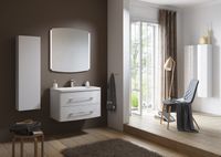 Подвесной универсальный левый/правый пенал с одной дверью и системой открывания «push-to-open» в белом цвете арт-An.05.25/W — фото 1, Пеналы для ванной комнаты