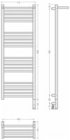 Полотенцесушитель электрический Сунержа Богема 3.1 с полкой 1200х400 МЭМ правый Без покрытия арт-00-6007-1240 — фото 3, Электрические полотенцесушители