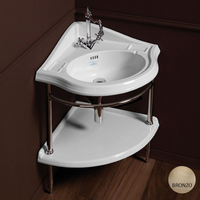 Консоль SIMAS ARCADE угловая напольная цвет бронза 1011BR — фото 1, Консоли для раковины