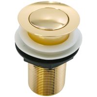 OXFORD См-ль д/раковины моноком., донный клапан "click-clack", ручка белая, золото арт-19172 — фото 5, Смесители для раковины