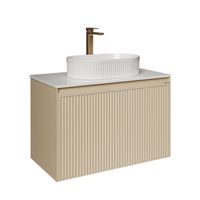 Тумба подвесная "КРИСТАЛЛ-80 см" с 1 ящ. беж. матовая арт-108044 — фото 1, Тумбы под раковину