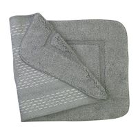 Коврик д/ванной комнаты 60х120 см., вышивка логотип MIGLIORE, серый, окантовка серебро арт-31913 — фото 4, Коврики для ванной комнаты